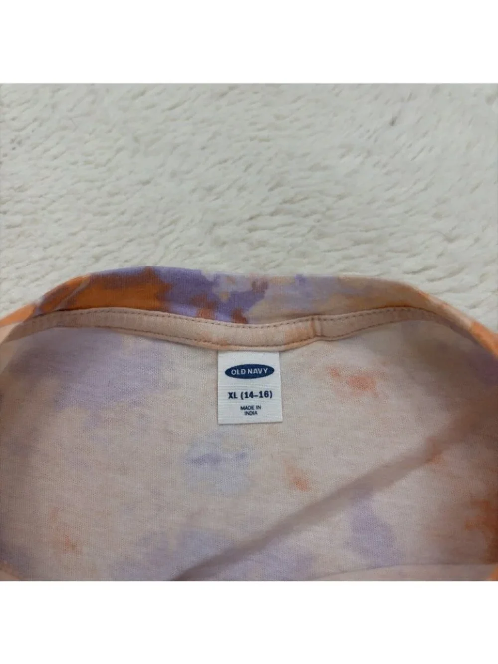 Old Navy Girls XL Tie Dye Short Sleeve Cropped Tee